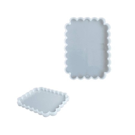 Силиконовый молд "Прямоугольник волнистый" 19*14 см