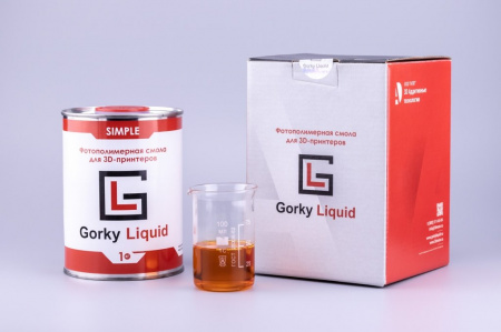 Фотополимерная смола Gorky Liquid "Simple", цвет оранжевый, 1 кг