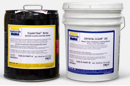 Жидкий литьевой пластик (пластмасса) Smooth-On Crystal Clear 202 оптической прозрачности, 6,9 кг