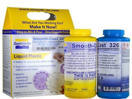 Полиуретановый пластик для литья Smooth-Cast 326 двухкомпонентный (быстроотверждающийся),  860 г
