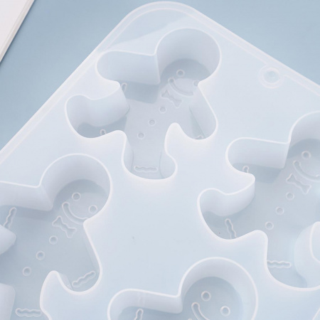 Силиконовый молд Имбирный человечек 6 см