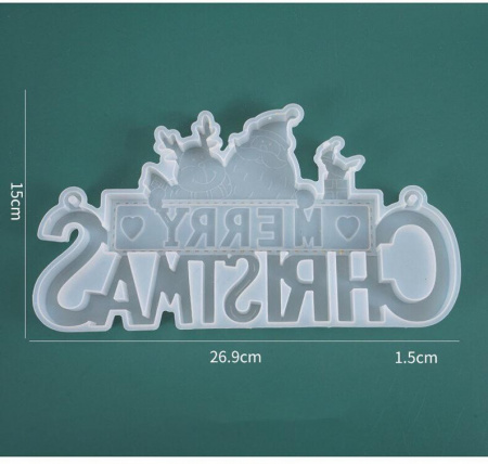 Силиконовый молд Merry Christmas 27 см