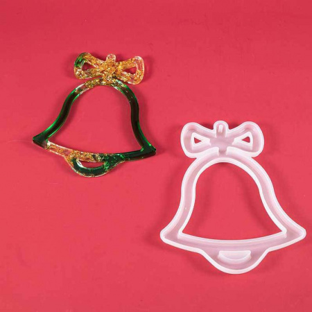 Силиконовый молд Колокольчик с бантиком 19 см