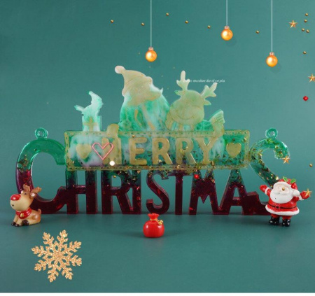 Силиконовый молд Merry Christmas 27 см