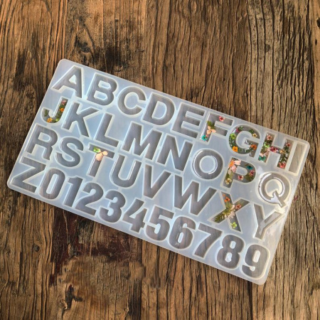 Cиликоновый молд "Английский алфавит и цифры" 36*20 см
